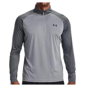 Under Armour Men's Large Gray Velocity 2.0 1/4 Zip Up Long Sleeve Pullover